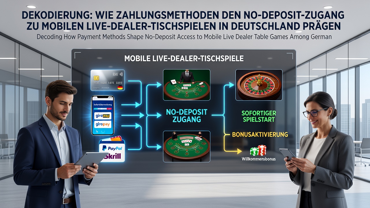 Mobile Live-Dealer-Tischspiele und Zahlungseinflüsse auf No-Deposit-Optionen