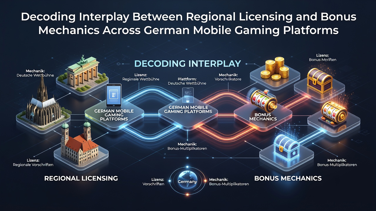 Darstellung der regionalen Lizenzierung und Bonus-Mechaniken auf deutschen mobilen Gaming-Plattformen