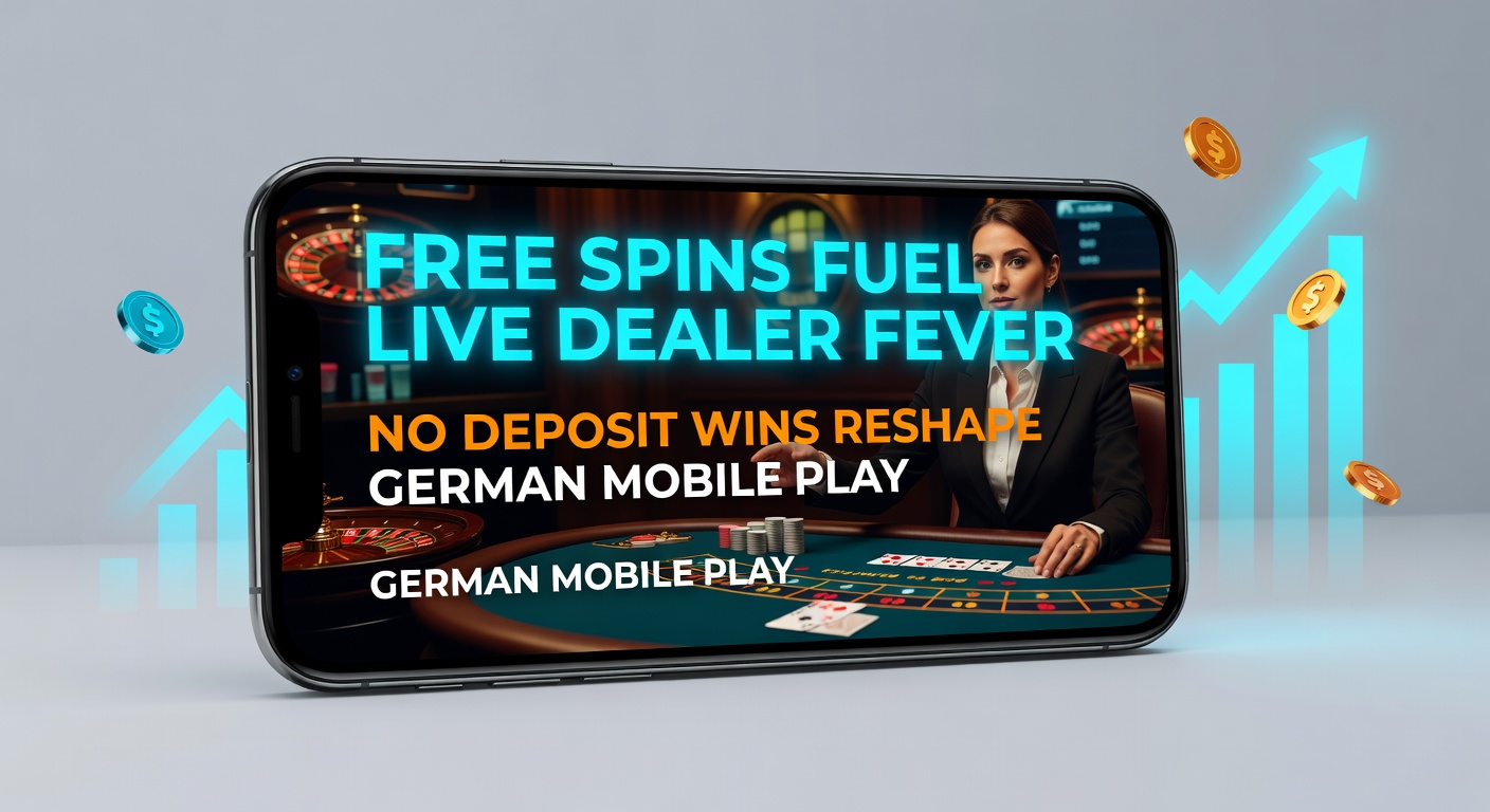 Live-Dealer am Roulette-Tisch mit Free-Spins-Overlay auf Mobile-Bildschirm, Gewinnanimation im Vordergrund
