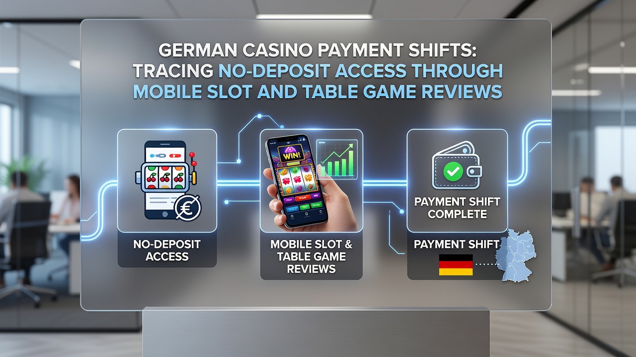 Illustration mobiler Casino-Reviews mit Fokus auf Slots und Tischspiele in deutschen Märkten