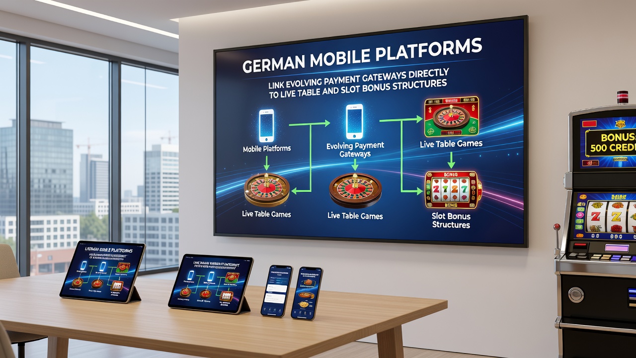 Live-Tische und Slots mit verknüpften Zahlungs- und Bonussystemen auf mobilen Geräten
