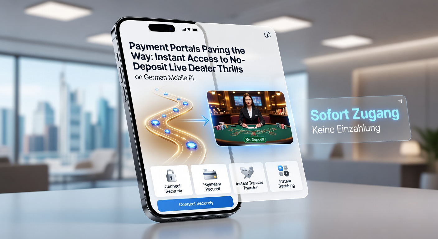 Grafik eines Zahlungsflusses von No-Deposit-Bonus zu Live-Dealer-Tisch auf einem Tablet