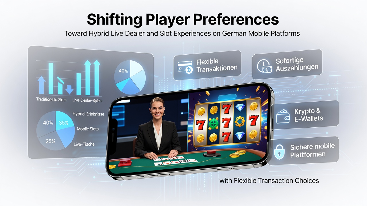 Mobile Nutzer interagieren mit hybriden Casino-Spielen auf Smartphones in Deutschland